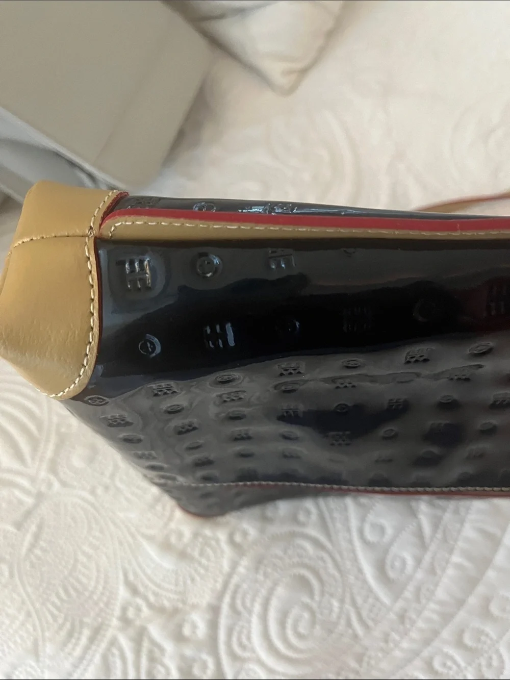 Arcadia Genuine Italian Navy Patent Leather Crossbody Bag – Made in Italy – NWOT